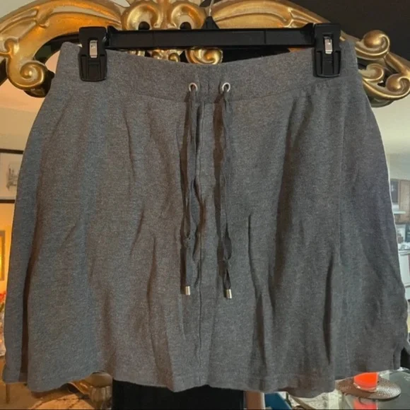 Croft & Barrow 100% Cotton Mini Drawstring Lounge Skirt with Shorts - Picture 1 of 2